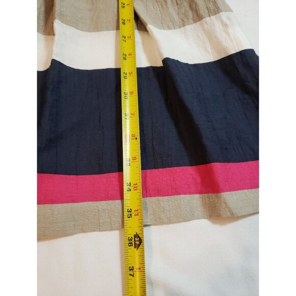 Sandro Ferrone Womens Sleeveless Striped Linen Blend Dress TG.42 size 6 Italy - Picture 12 of 12